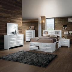 Ireland Queen Storage Bed in White - Ornate Home