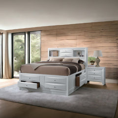 Ireland Queen Storage Bed in White - Ornate Home
