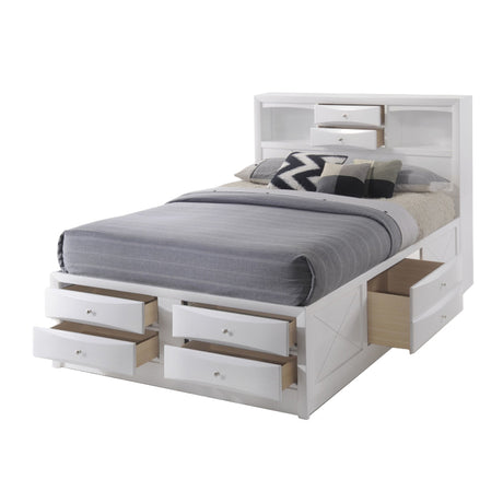 Ireland Queen Storage Bed in White - Ornate Home
