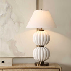 Irena White Sphere Table Lamp - Ornate Home