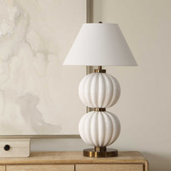 Irena White Sphere Table Lamp - Ornate Home