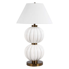 Irena White Sphere Table Lamp - Ornate Home