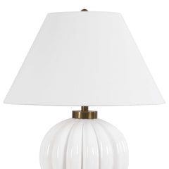 Irena White Sphere Table Lamp - Ornate Home