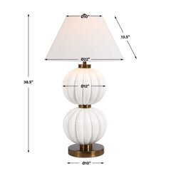 Irena White Sphere Table Lamp - Ornate Home