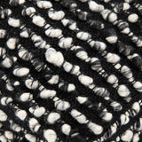 Irene Black/Off White Pouf - Ornate Home