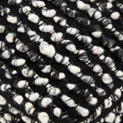 Irene Black/Off White Pouf - Ornate Home