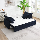Irina Blue Velvet Sofa W/Sleeper - Ornate Home