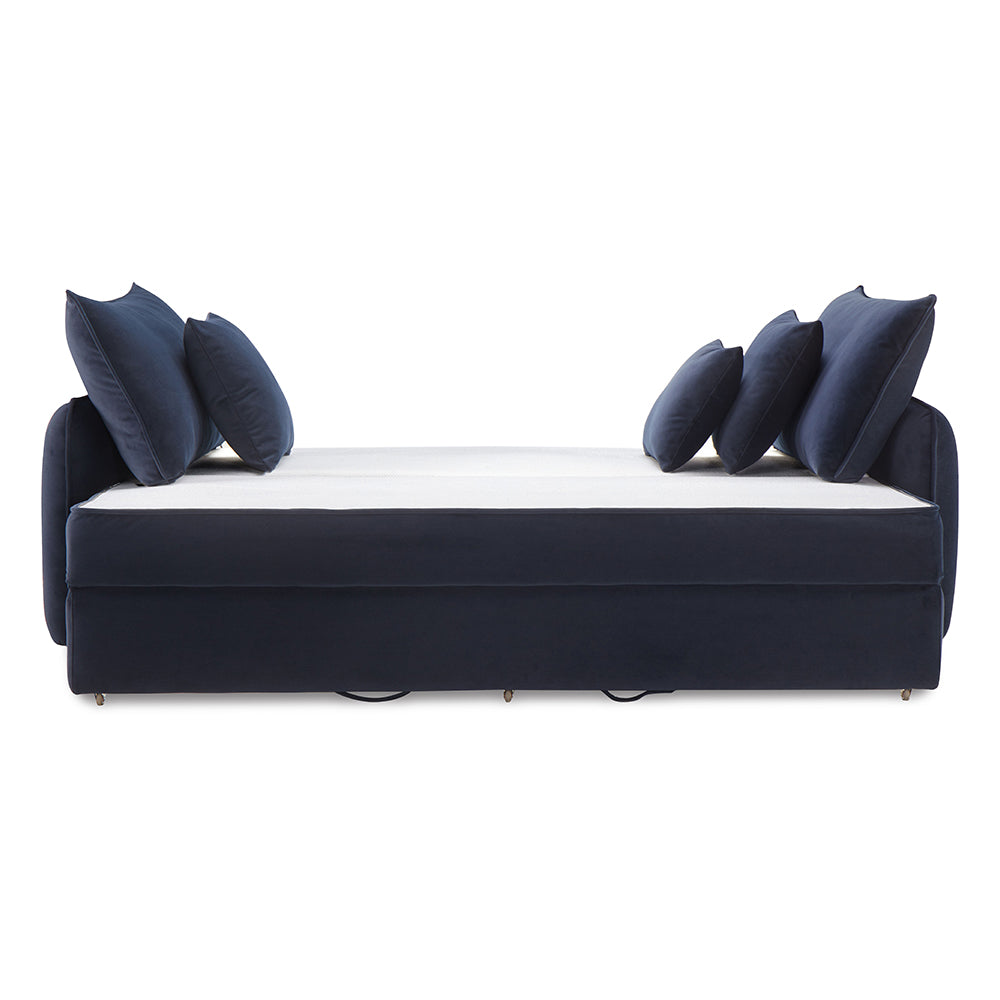 Irina Blue Velvet Sofa W/Sleeper - Ornate Home