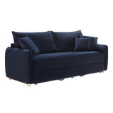 Irina Blue Velvet Sofa W/Sleeper - Ornate Home