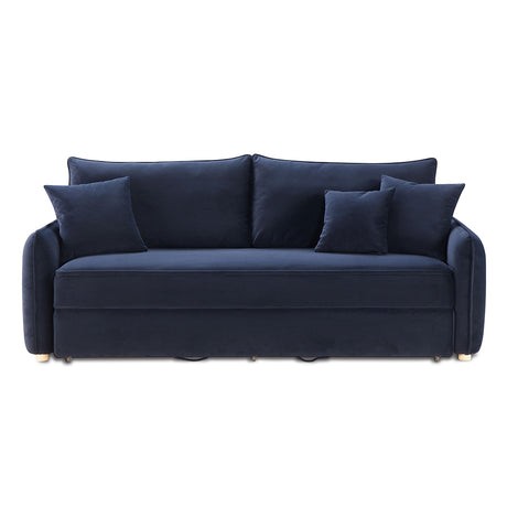 Irina Blue Velvet Sofa W/Sleeper - Ornate Home