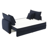 Irina Blue Velvet Sofa W/Sleeper - Ornate Home
