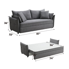 Irina Gray Sofa W/Sleeper - Ornate Home
