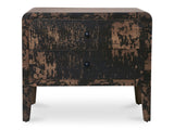 Iris Distressed Black Nightstand - Ornate Home