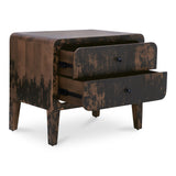 Iris Distressed Black Nightstand - Ornate Home