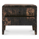 Iris Distressed Black Nightstand - Ornate Home