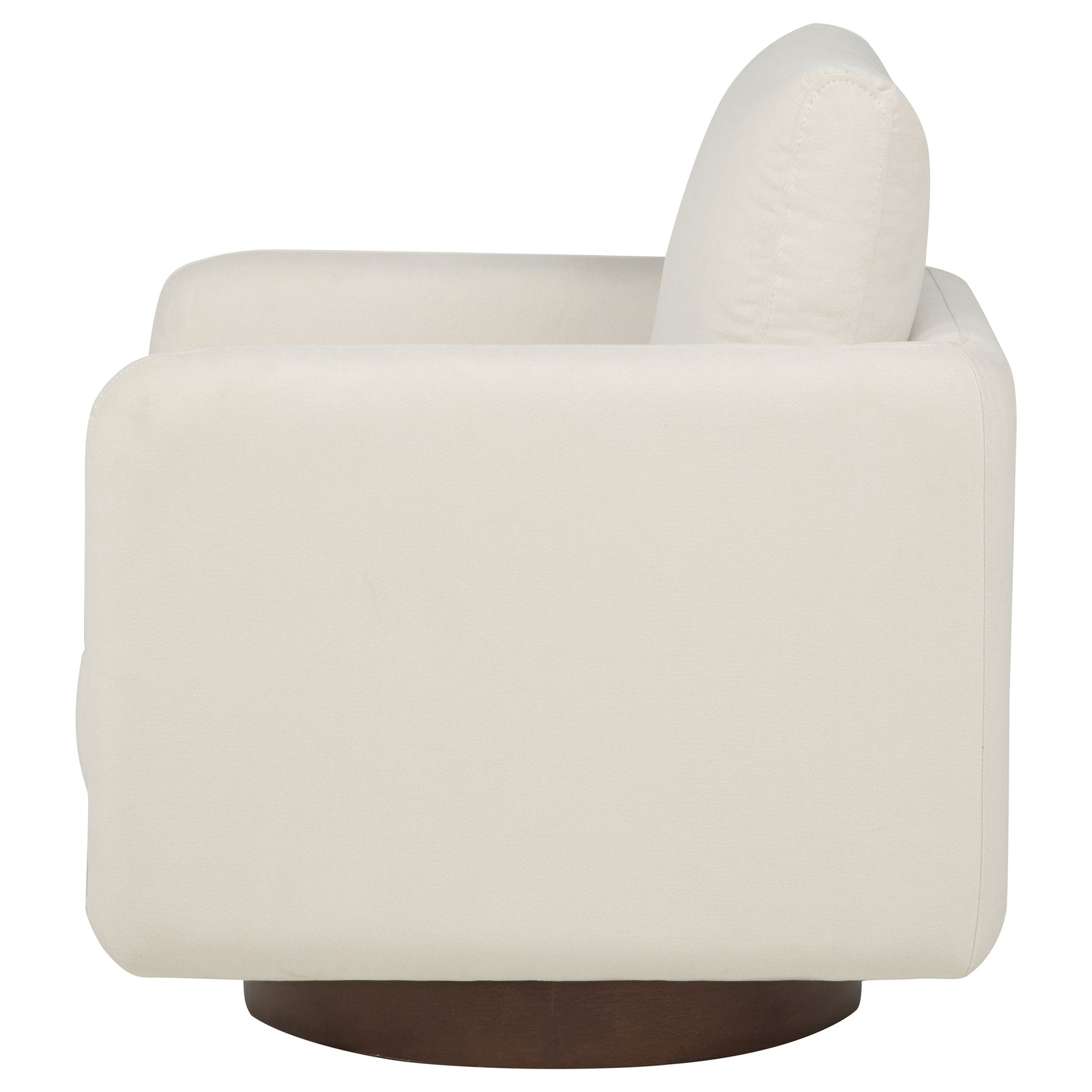 Iris Ivory Fabric Upholstered Swivel Accent Chair - Ornate Home