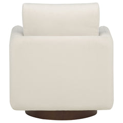 Iris Ivory Fabric Upholstered Swivel Accent Chair - Ornate Home