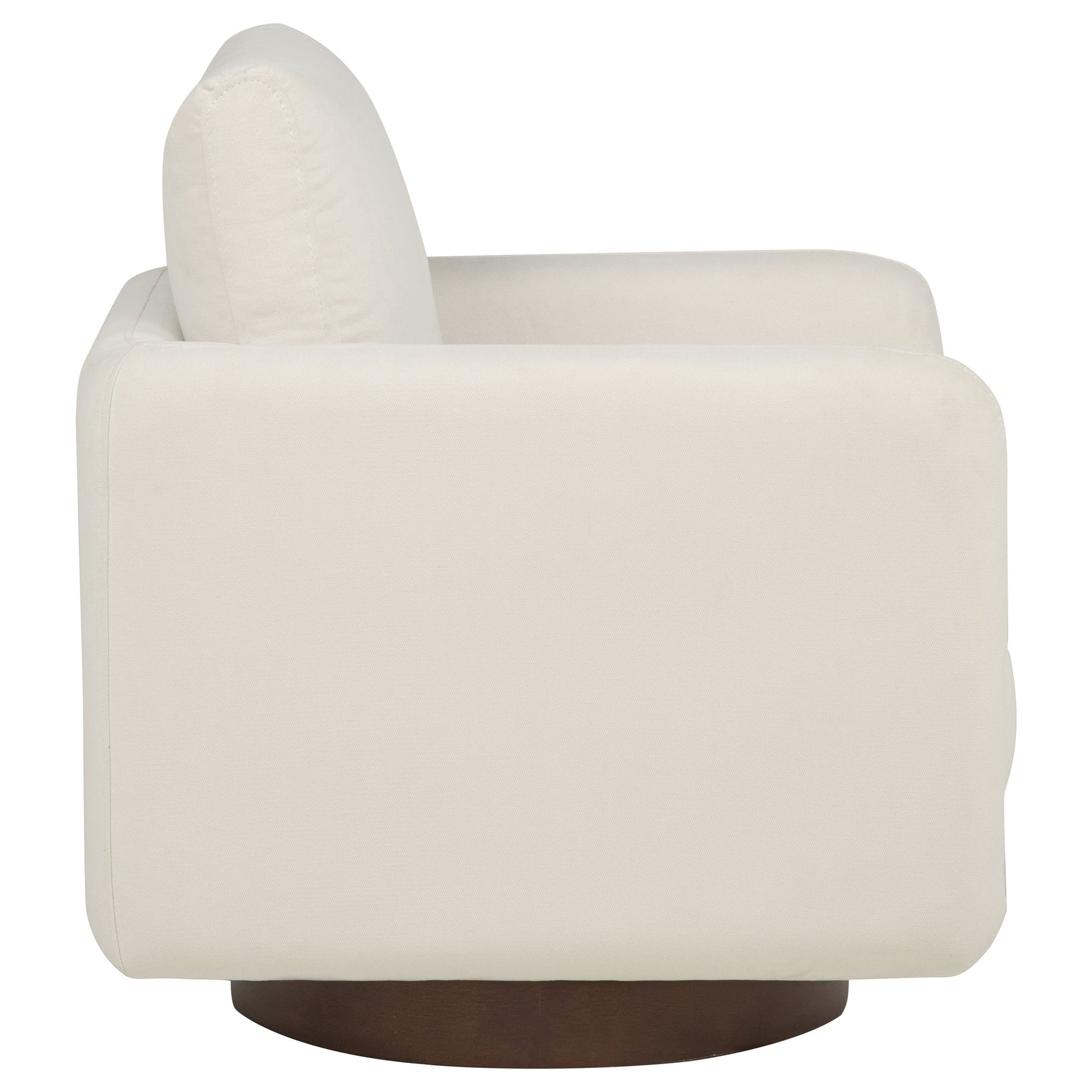 Iris Ivory Fabric Upholstered Swivel Accent Chair - Ornate Home