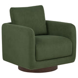 Iris Matcha Fabric Upholstered Swivel Accent Chair - Ornate Home