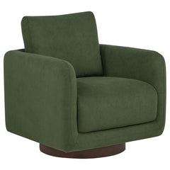 Iris Matcha Fabric Upholstered Swivel Accent Chair - Ornate Home