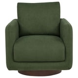 Iris Matcha Fabric Upholstered Swivel Accent Chair - Ornate Home