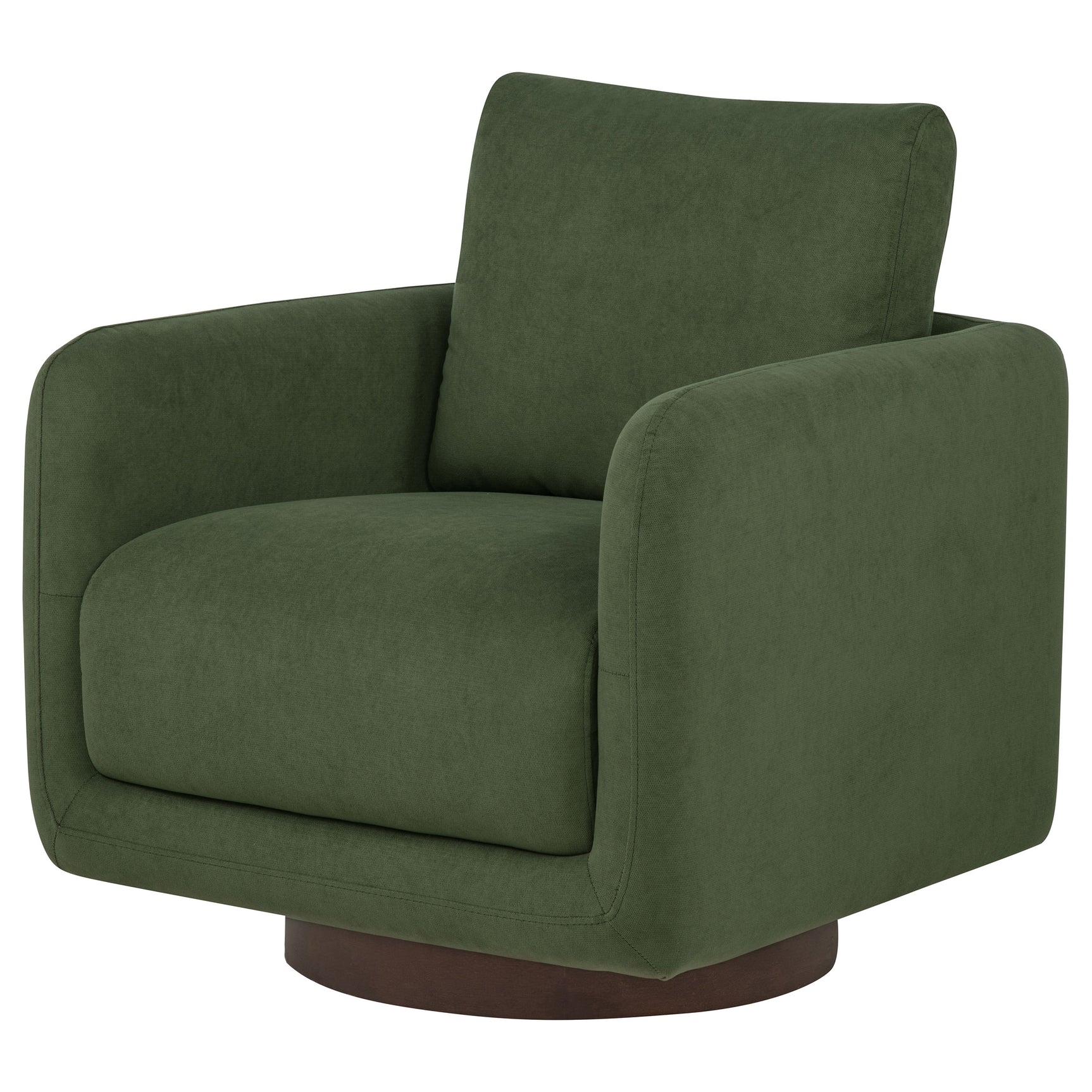Iris Matcha Fabric Upholstered Swivel Accent Chair - Ornate Home