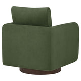 Iris Matcha Fabric Upholstered Swivel Accent Chair - Ornate Home