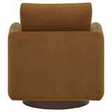 Iris Rust Fabric Upholstered Swivel Accent Chair - Ornate Home