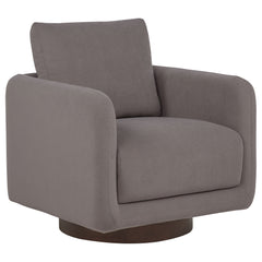 Iris Stone Fabric Upholstered Swivel Accent Chair - Ornate Home