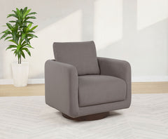 Iris Stone Fabric Upholstered Swivel Accent Chair - Ornate Home