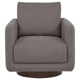 Iris Stone Fabric Upholstered Swivel Accent Chair - Ornate Home