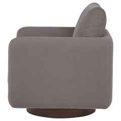 Iris Stone Fabric Upholstered Swivel Accent Chair - Ornate Home