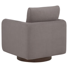 Iris Stone Fabric Upholstered Swivel Accent Chair - Ornate Home