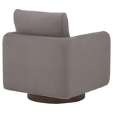 Iris Stone Fabric Upholstered Swivel Accent Chair - Ornate Home