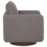 Iris Stone Fabric Upholstered Swivel Accent Chair - Ornate Home