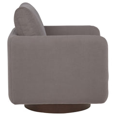 Iris Stone Fabric Upholstered Swivel Accent Chair - Ornate Home