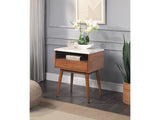 Iris Walnut End Table - Ornate Home