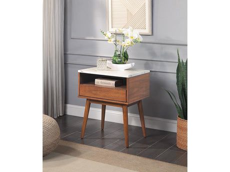 Iris Walnut End Table - Ornate Home