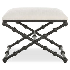 Iron Drops Black/White Small Bench - Ornate Home