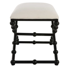 Iron Drops Black/White Small Bench - Ornate Home