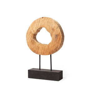 Ironwood Natural Small Wooden Circular Object - Ornate Home