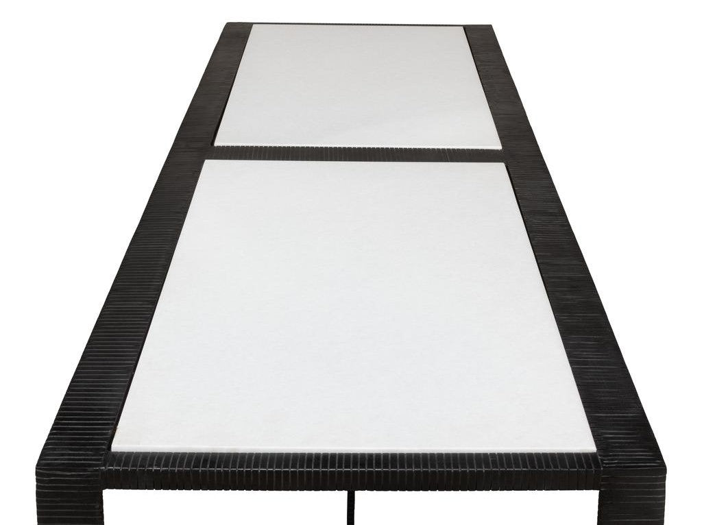 Ironworks Black Ridged Iron Rectangular Coffee Table - Ornate Home