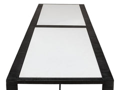Ironworks Black Ridged Iron Rectangular Coffee Table - Ornate Home