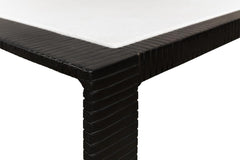 Ironworks Black Ridged Iron Rectangular Coffee Table - Ornate Home
