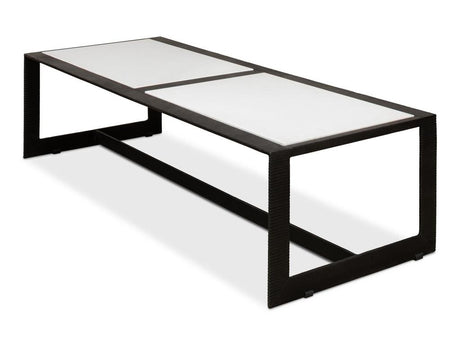 Ironworks Black Ridged Iron Rectangular Coffee Table - Ornate Home
