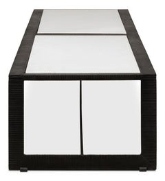 Ironworks Black Ridged Iron Rectangular Coffee Table - Ornate Home