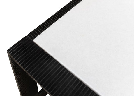 Ironworks Black Ridged Iron Rectangular Coffee Table - Ornate Home