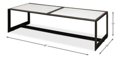Ironworks Black Ridged Iron Rectangular Coffee Table - Ornate Home