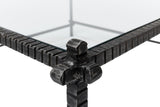 Ironworks White Serrated Edge Iron Coffee Table - Ornate Home
