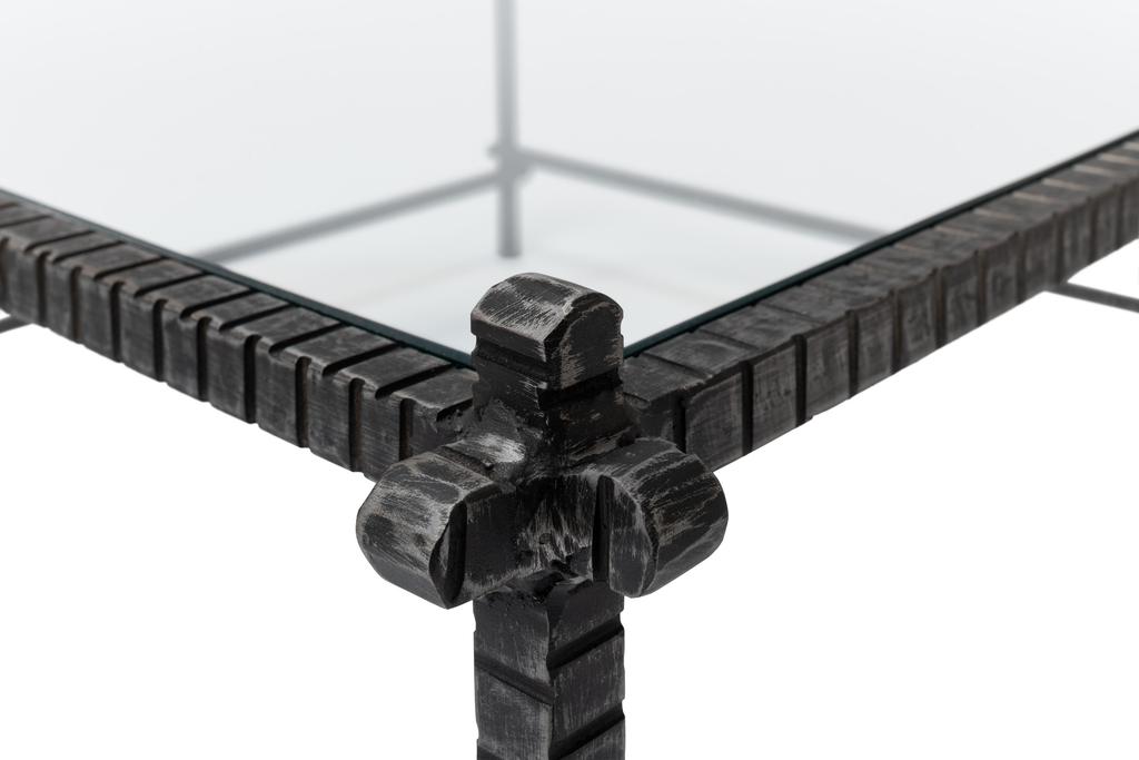 Ironworks White Serrated Edge Iron Coffee Table - Ornate Home